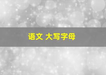 语文 大写字母